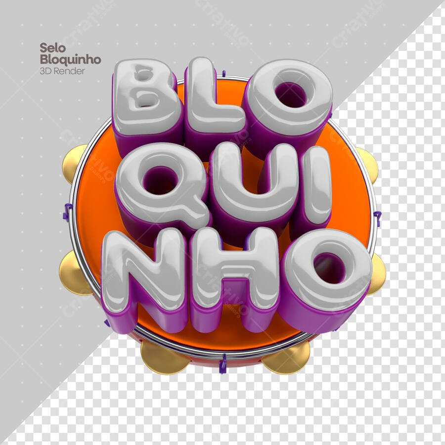 Selo Bloquinho Carnaval PSD Editável