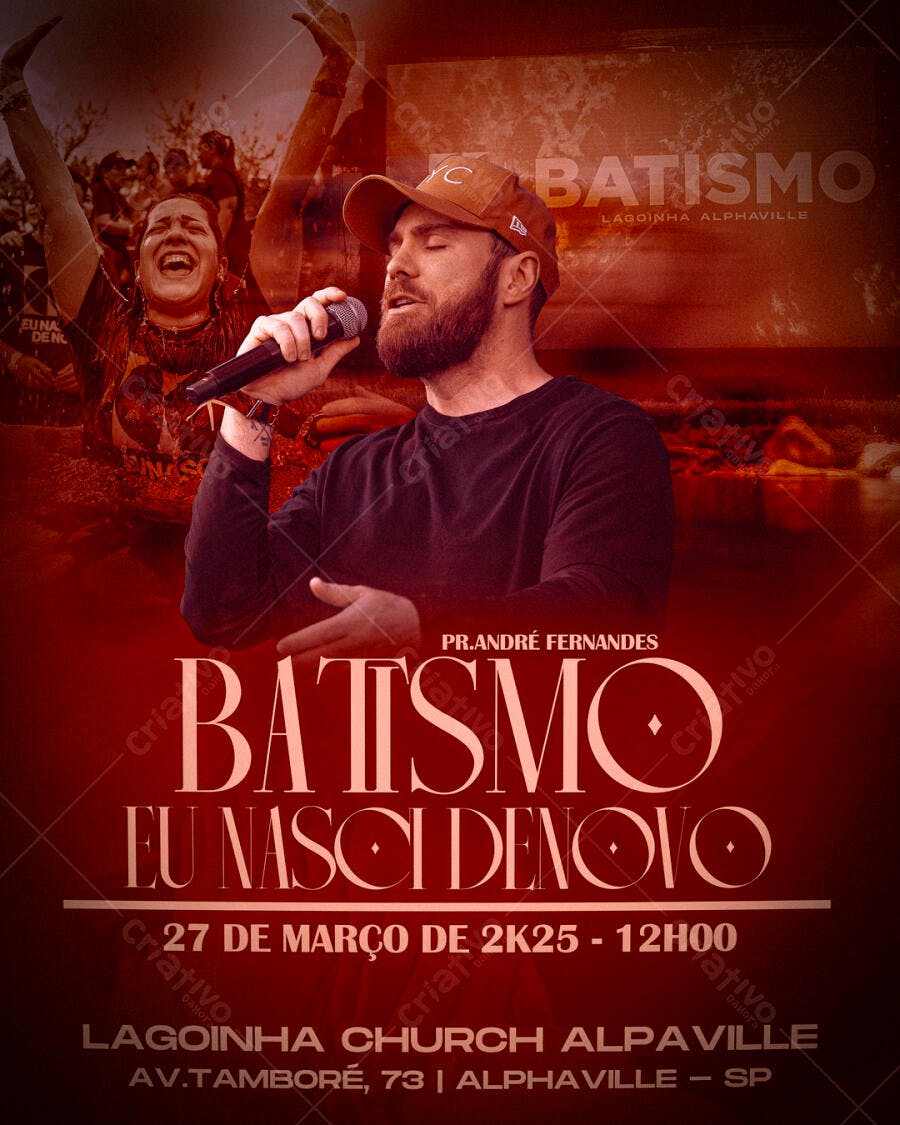 Flyer Batismo 27 de Março PSD Editável