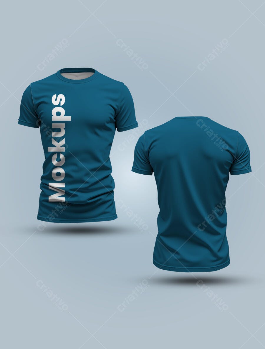 Mockup Camiseta Azul Marinho PSD Editável