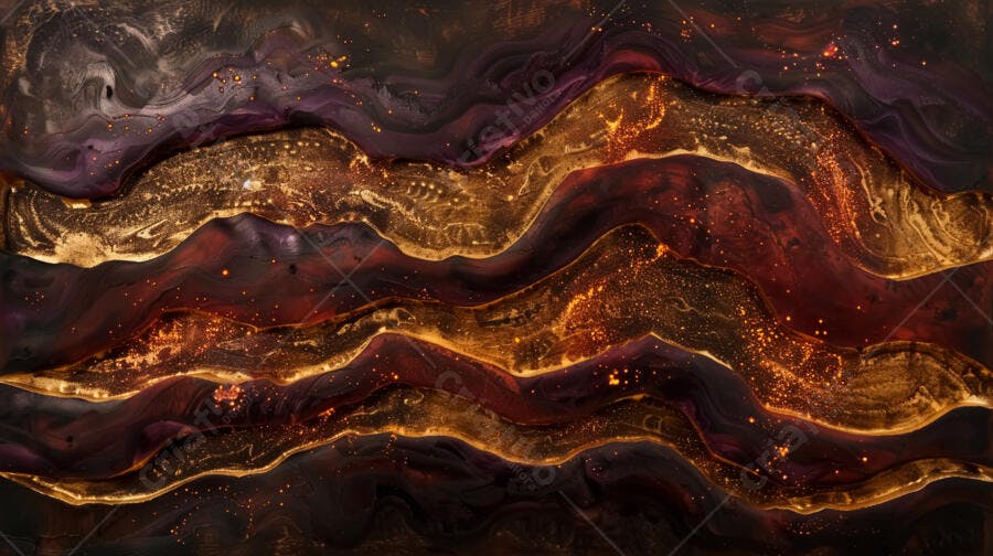 Textura Abstrata Dourada e Roxa