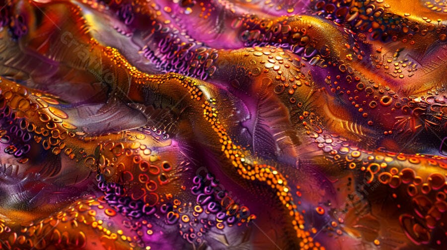 Textura Abstrata em tons de roxo e dourado