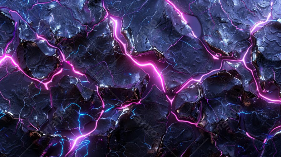 Textura Abstrata com Raios Neon Roxo e Azul