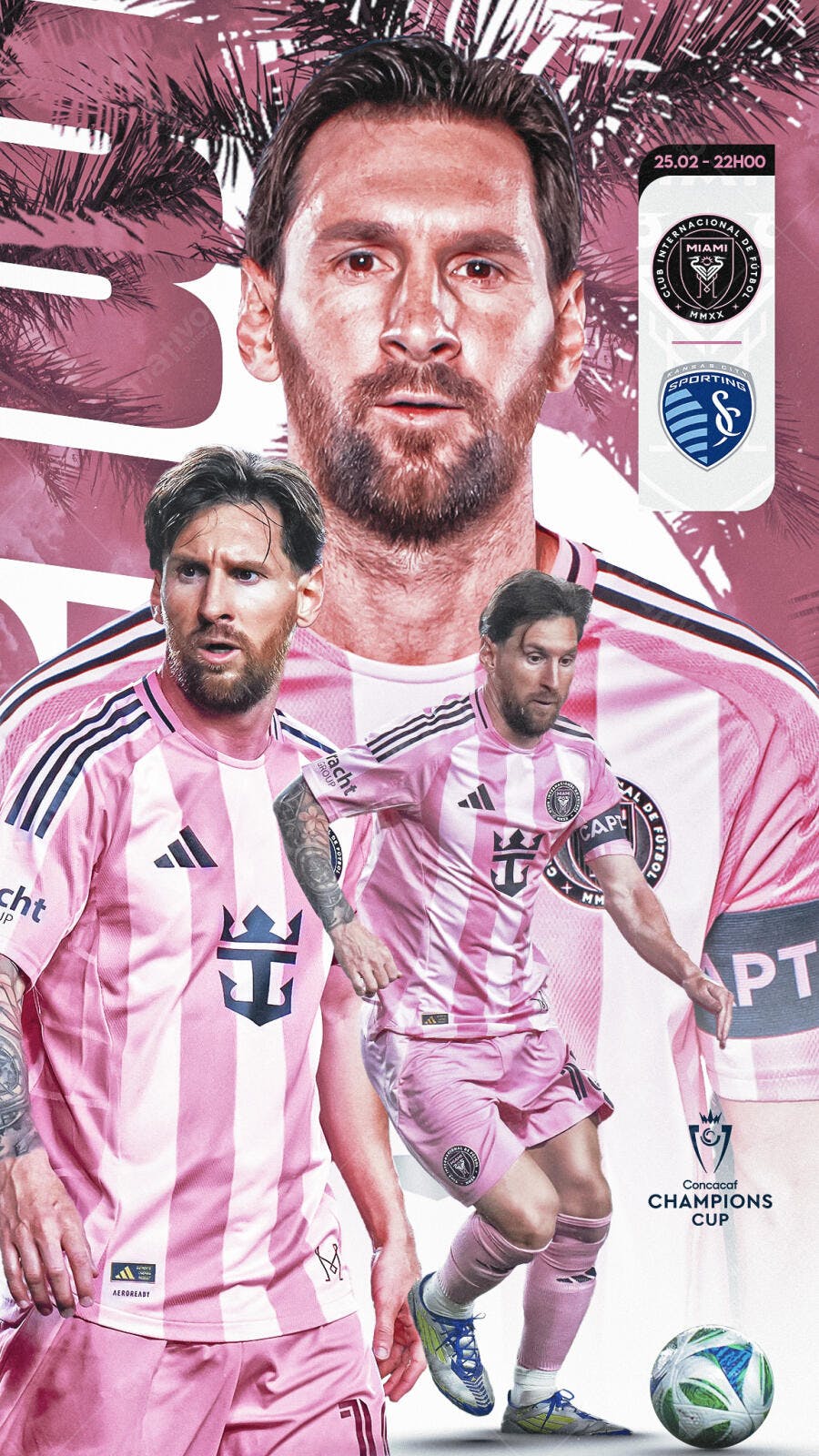 Poster Messi Inter Miami PSD Editável