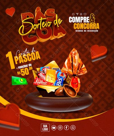 SORTEIO DE PÁSCOA COMPRE E CONCORRA REDES SOCIAIS