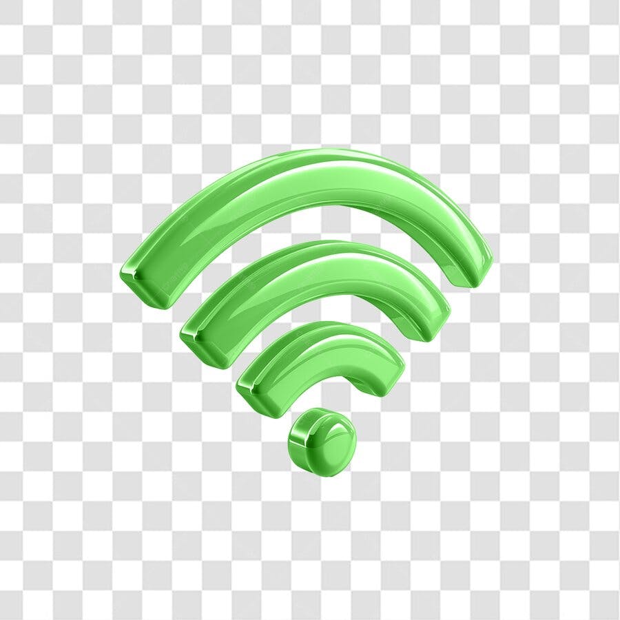 Logo Wifi Verde PNG com fundo transparente