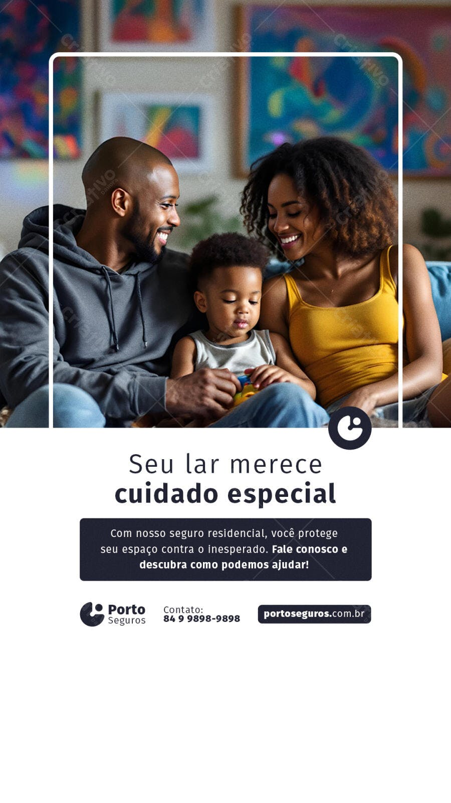 Flyer Família Segura PSD Editável