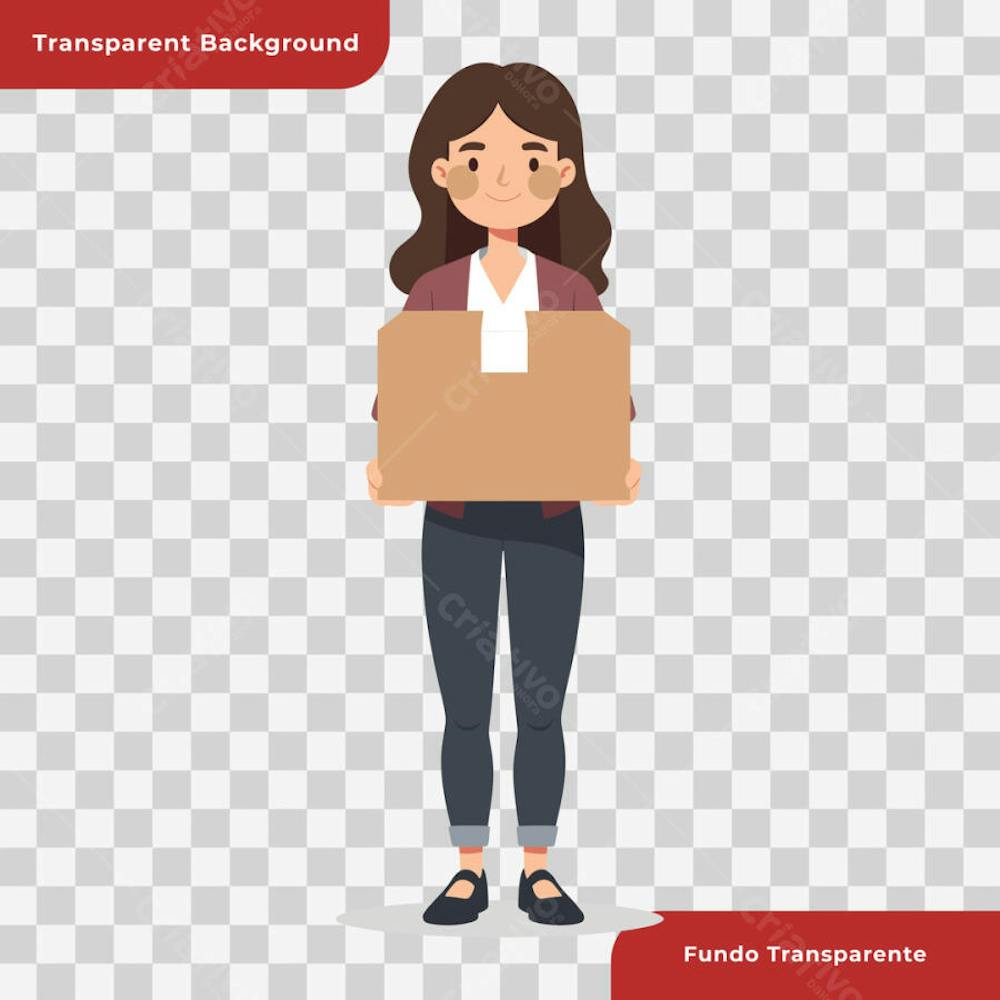 ILUSTRAÇÃO 2D DE ENTREGADORA