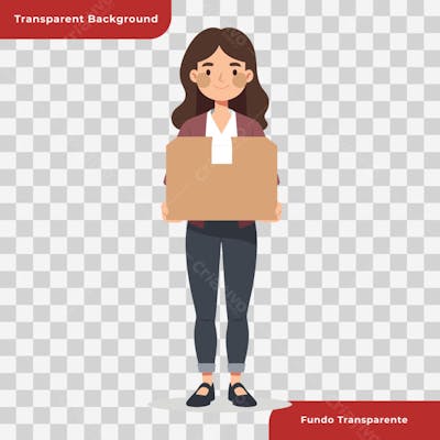 ILUSTRAÇÃO 2D DE ENTREGADORA