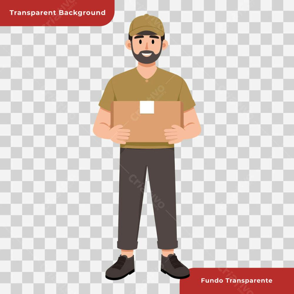 ILUSTRAÇÃO 2D DE ENTREGADOR