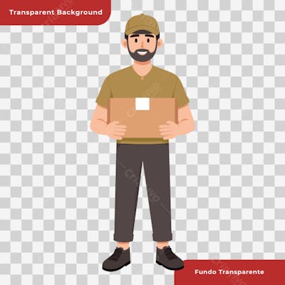 ILUSTRAÇÃO 2D DE ENTREGADOR