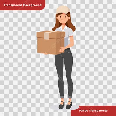 ILUSTRAÇÃO 2D DE ENTREGADORA