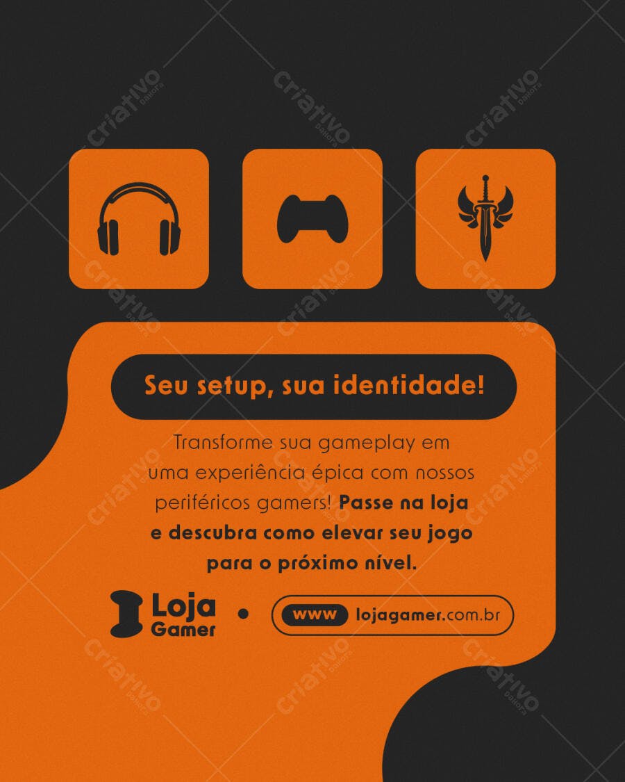 Post para Redes Sociais Loja Gamer PSD Editável
