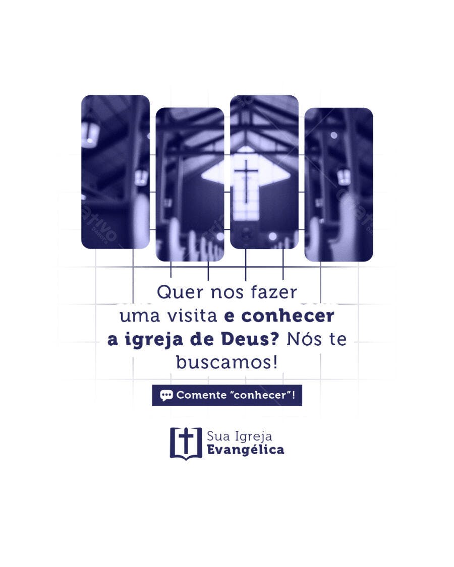 Post para Igreja PSD Editável