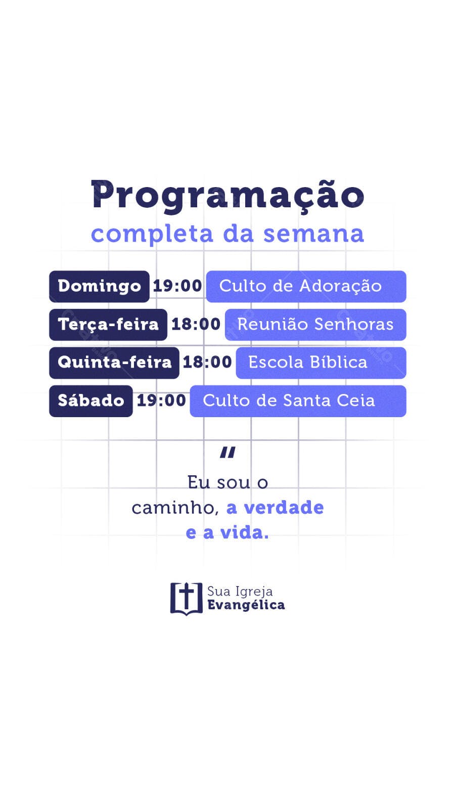 Flyer Programação Igreja PSD Editável