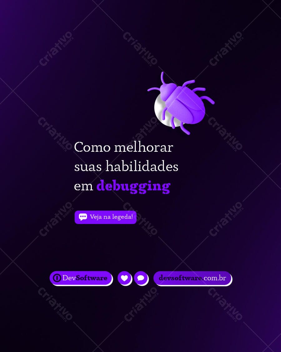 Postagem de Mídia Social para Programador PSD Editável