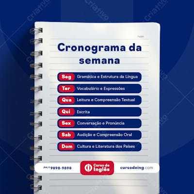 POST EDITÁVEL CURSO DE INGLÊS