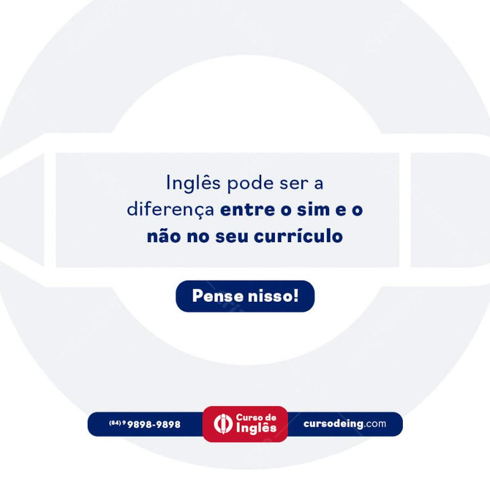 POST EDITÁVEL CURSO DE INGLÊS