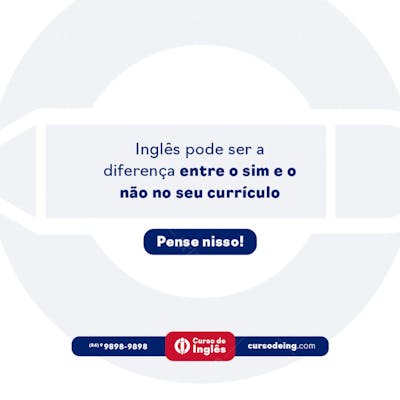 POST EDITÁVEL CURSO DE INGLÊS
