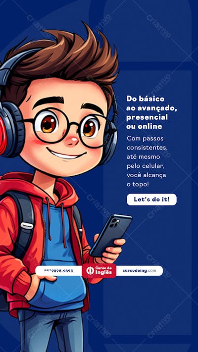 STORY EDITÁVEL CURSO DE INGLÊS
