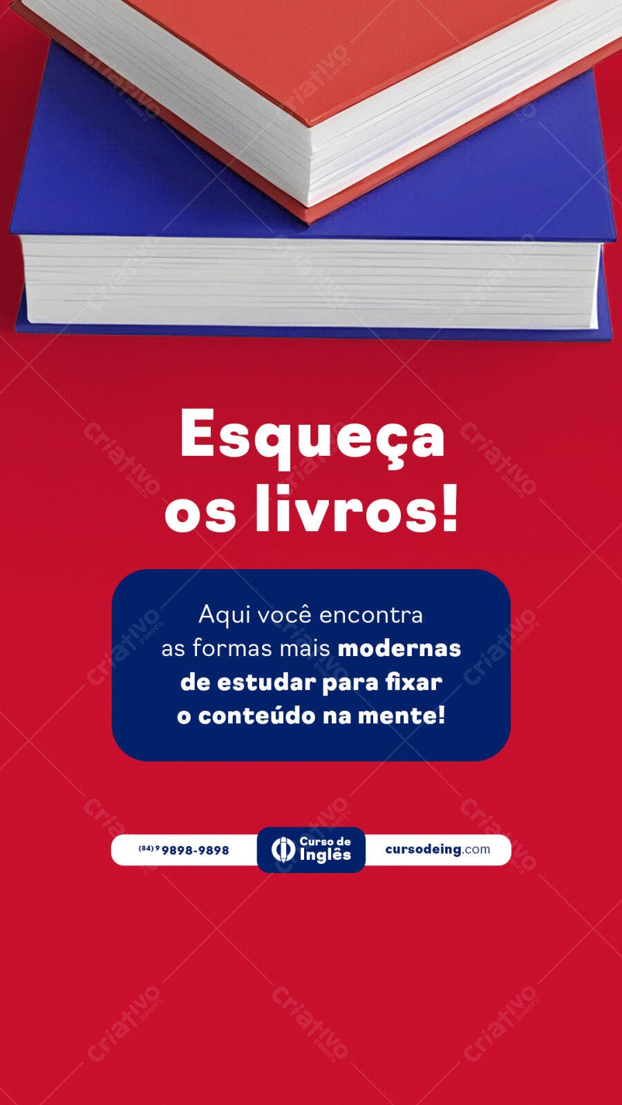 Flyer Curso de Inglês PSD Editável