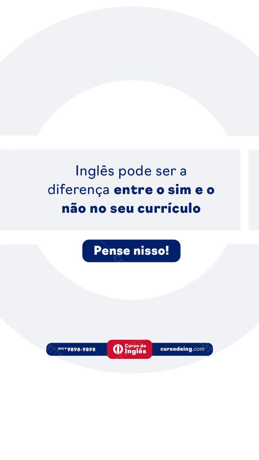 Flyer Curso de Inglês PSD Editável