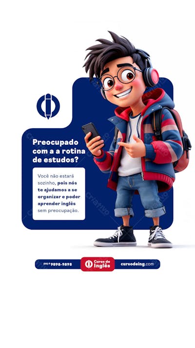 STORY EDITÁVEL CURSO DE INGLÊS