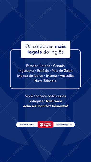 STORY EDITÁVEL CURSO DE INGLÊS
