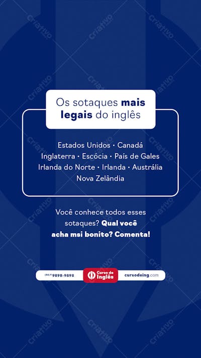STORY EDITÁVEL CURSO DE INGLÊS