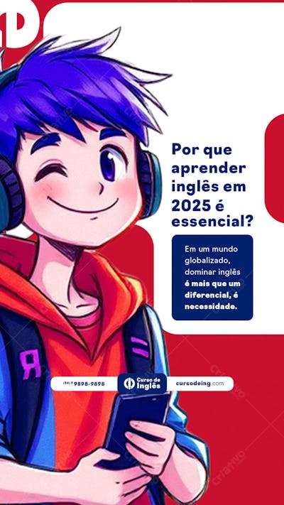 STORY EDITÁVEL CURSO DE INGLÊS