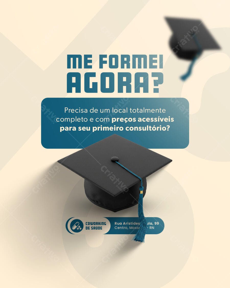 Post de Formatura para Consultório Médico PSD Editável