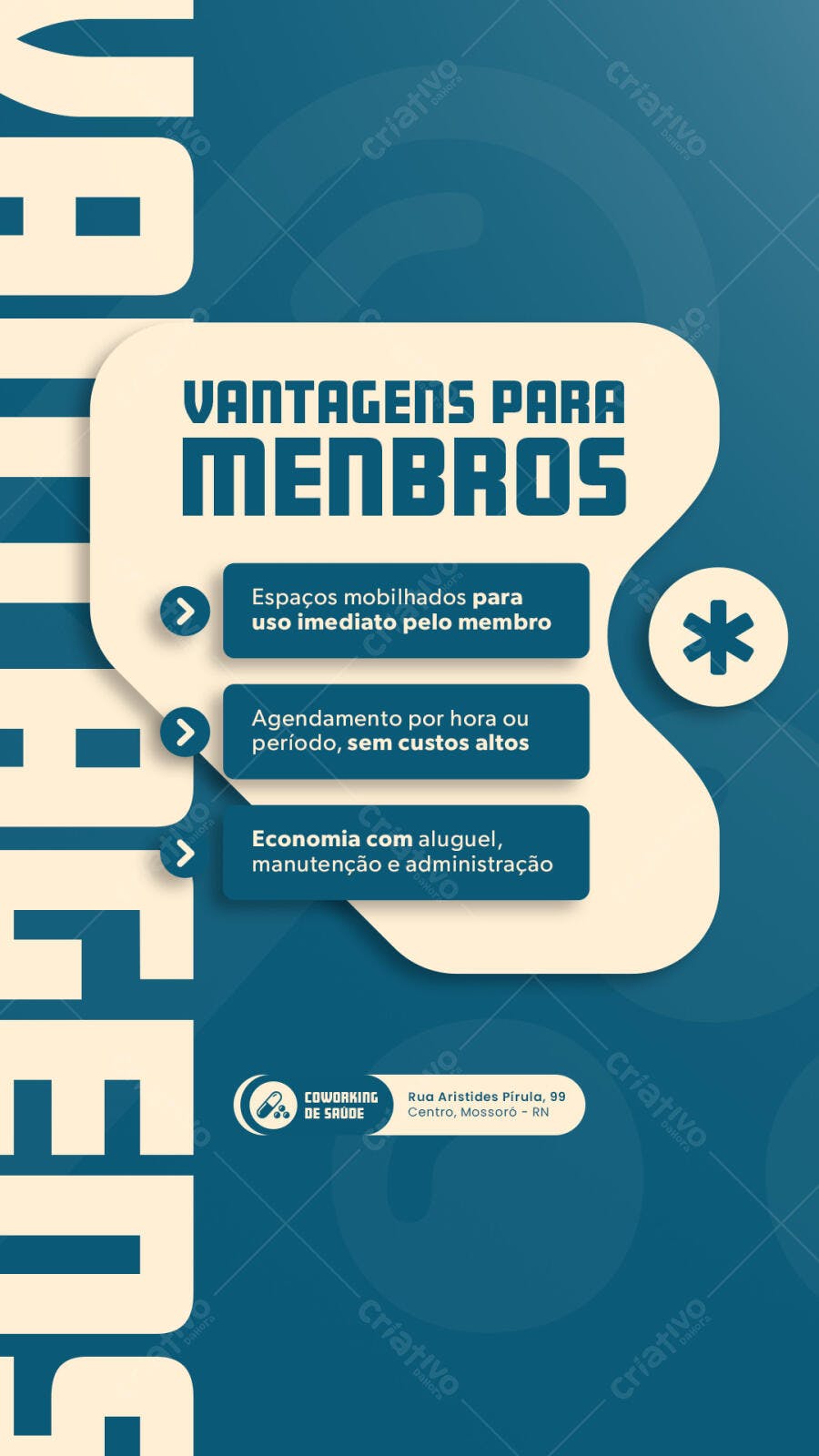 Flyer para Coworking de Saúde PSD Editável