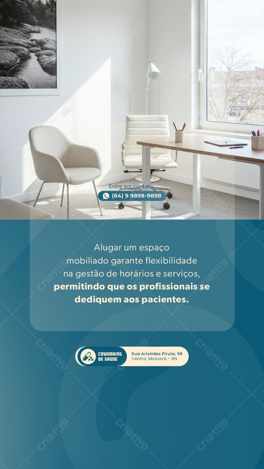 Flyer Coworking de Saúde PSD Editável
