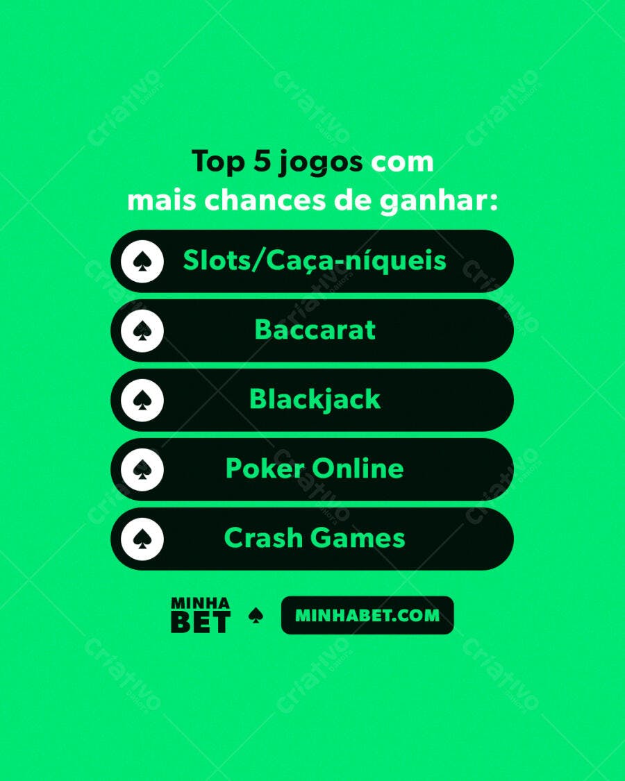 Flyer Top 5 Jogos de Cassino PSD Editável
