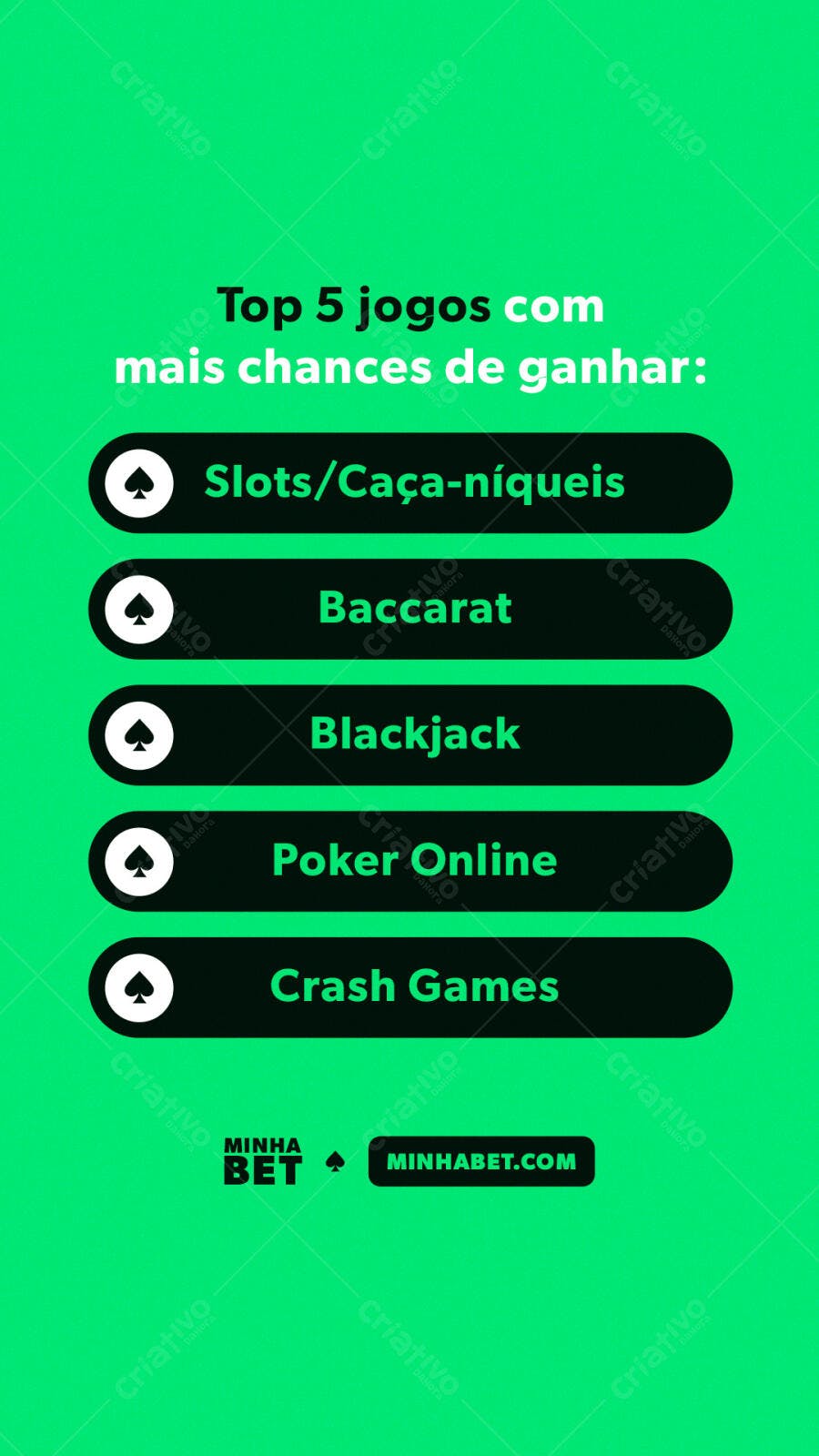 Flyer Top 5 Jogos de Cassino PSD Editável