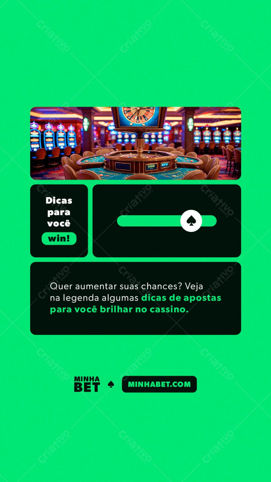 Flyer Cassino Verde PSD Editável
