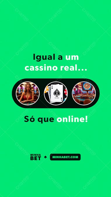 STORY EDITÁVEL CASSINO - CASA DE APOSTA ONLINE