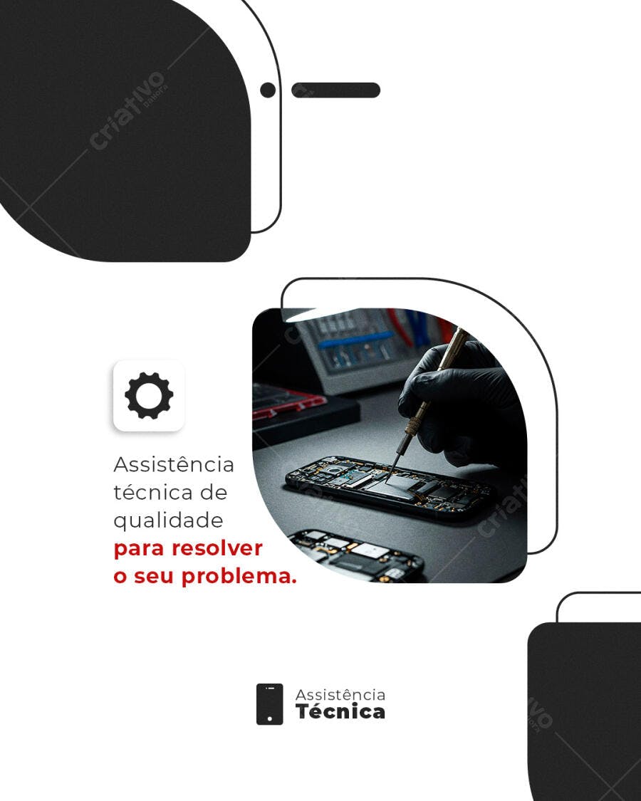 Postagem Instagram Assistência Técnica PSD Editável