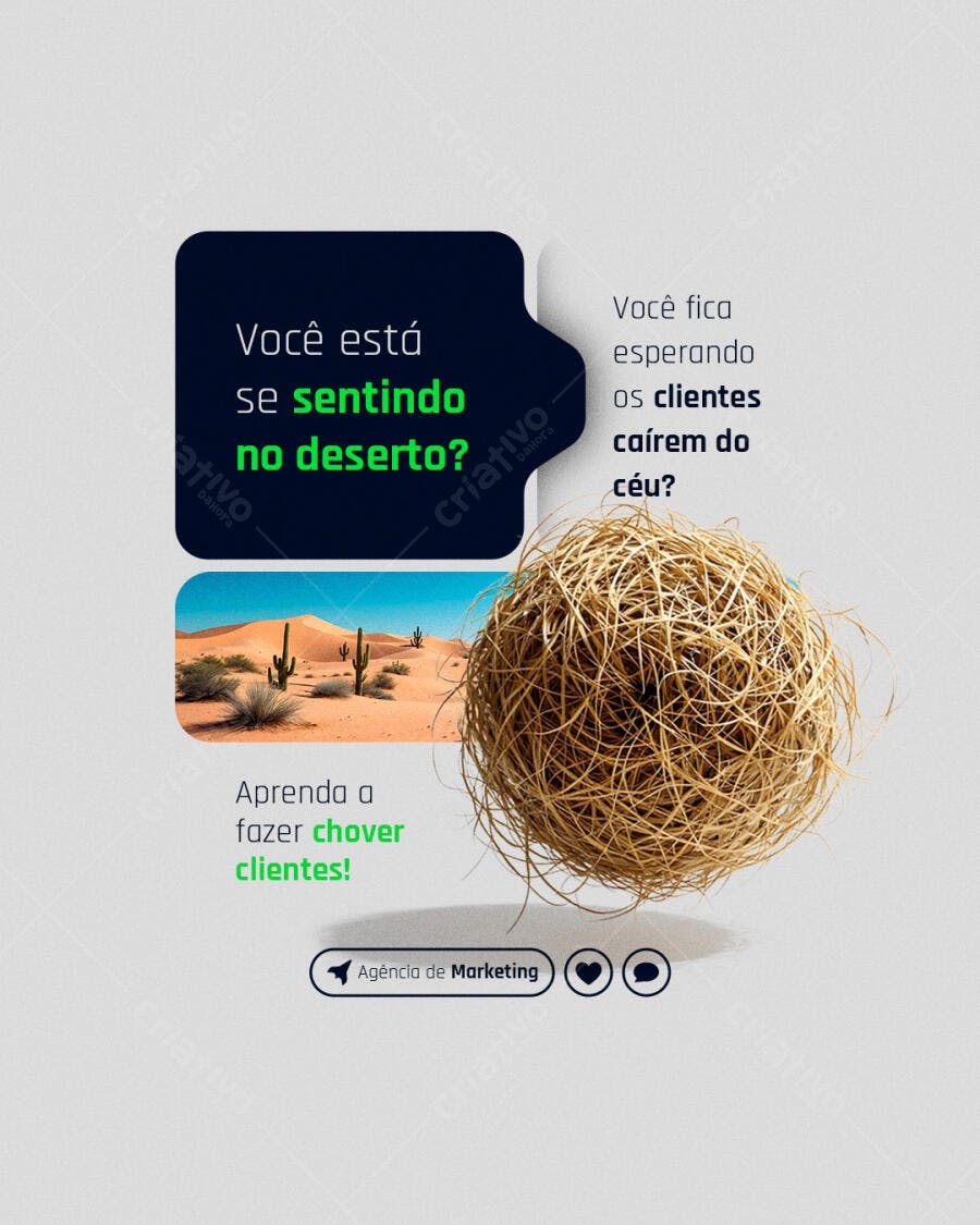 Post para Agência de Marketing PSD Editável