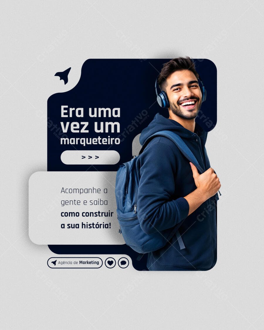 Postagem Instagram Marketing Digital PSD Editável