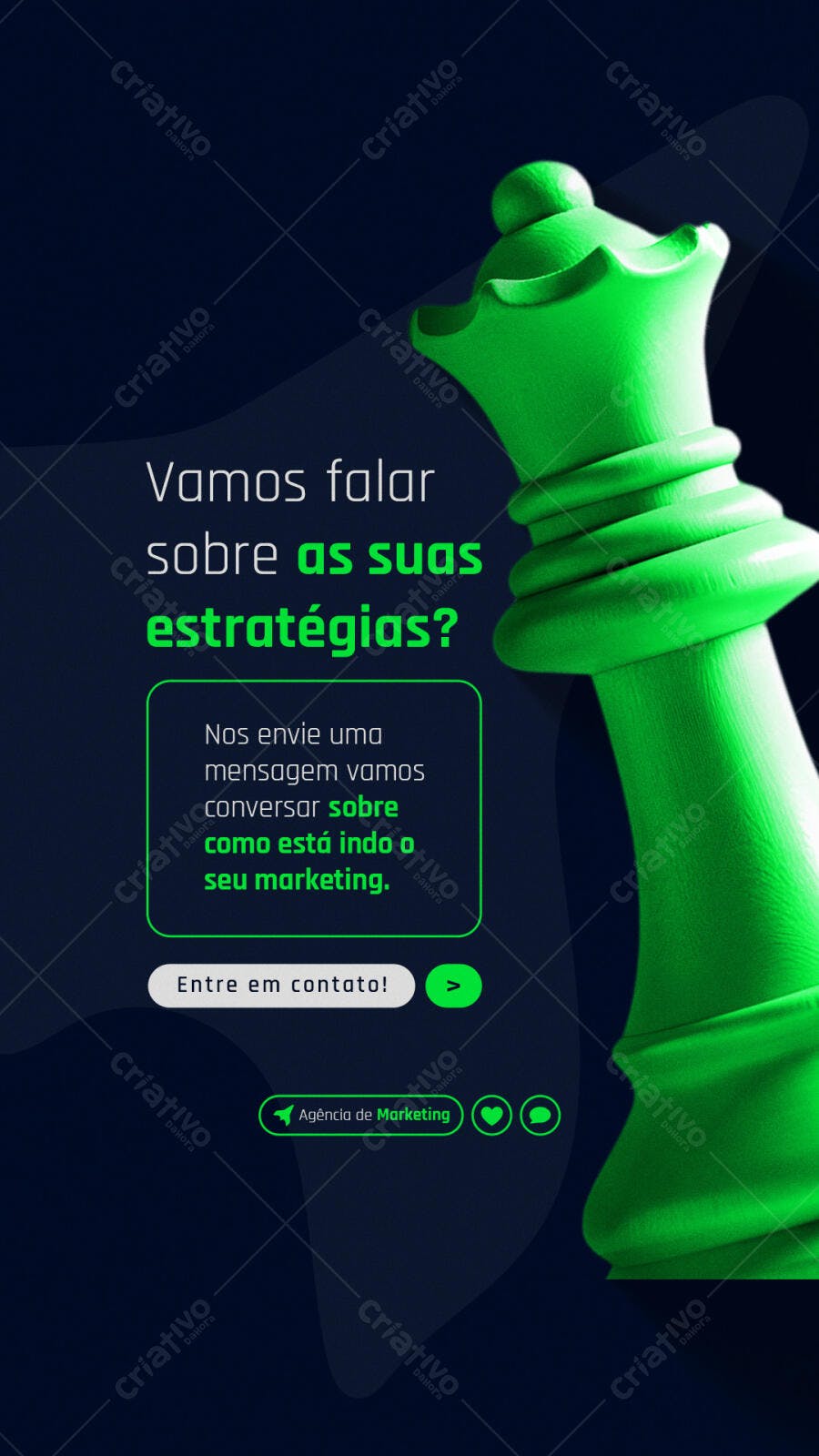 Flyer Marketing Digital Verde PSD Editável