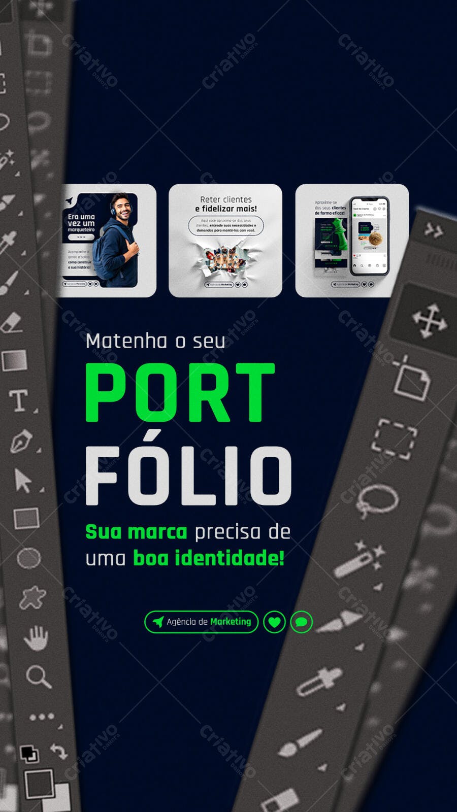 Stories para Agência de Marketing PSD Editável