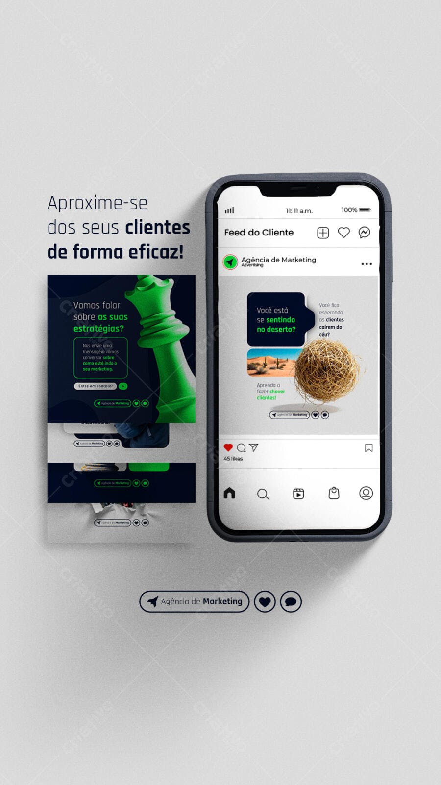 Post para Mídias Sociais de Marketing Digital PSD Editável