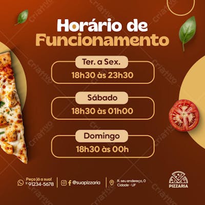 Horário de Funcionamento