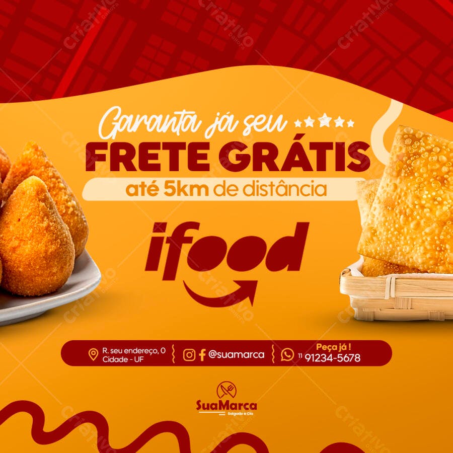 Flyer para Delivery iFood PSD Editável