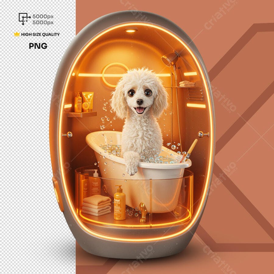 PSD para Pet Shop: Banho e Tosa PSD Editável