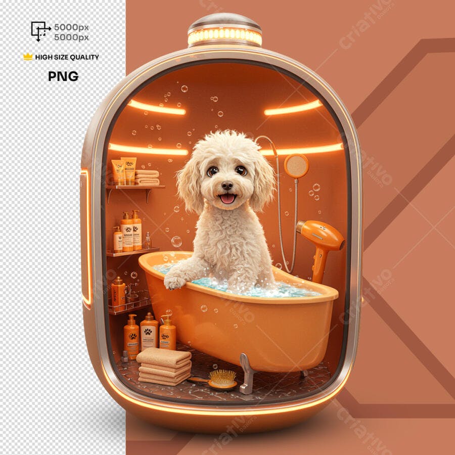 PSD para Banho e Tosa de Cachorros PSD Editável