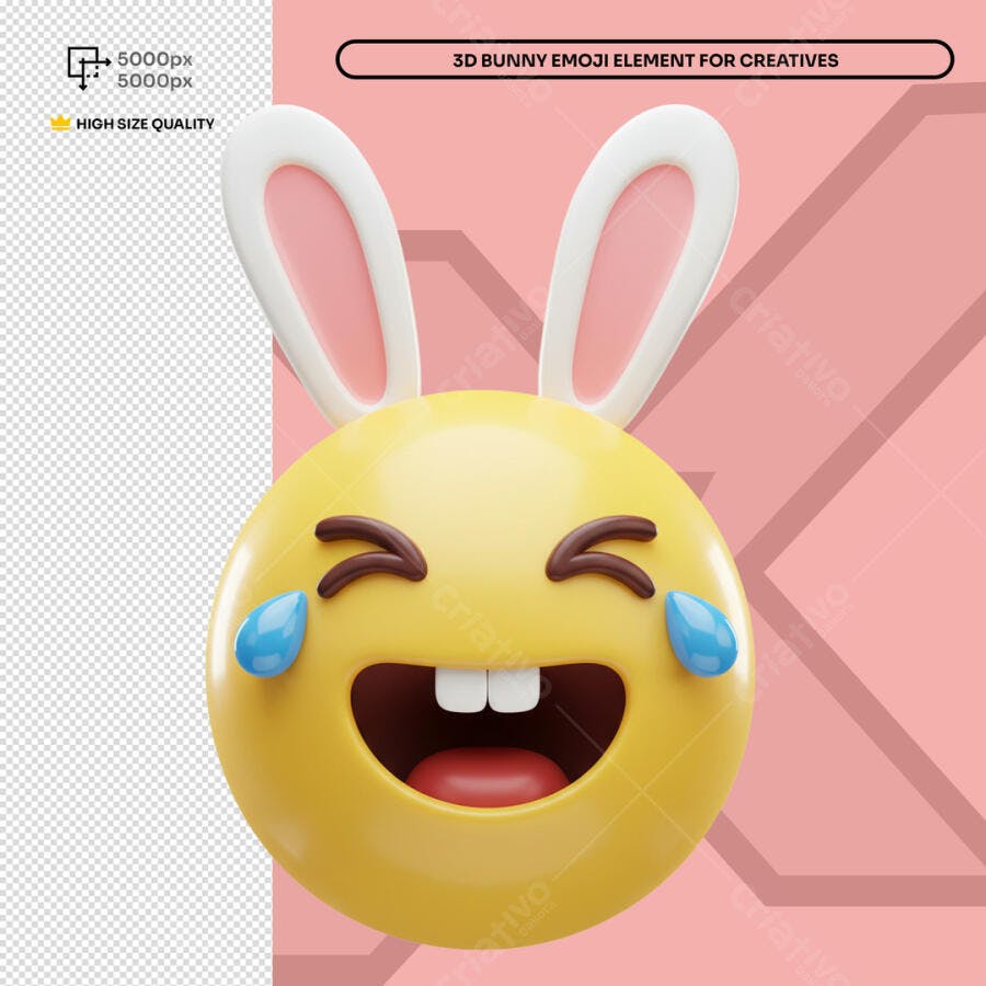 Emoji Páscoa Divertido PSD Editável