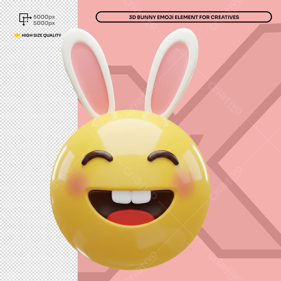 Emoji Páscoa PSD Editável