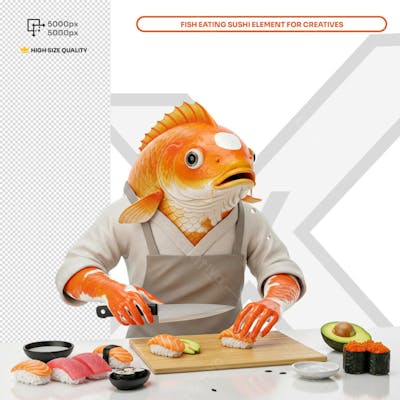 Sushi Bar Social Media Elemento PSD