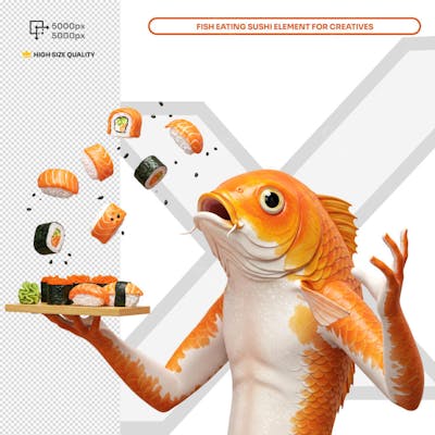 Sushi Bar Social Media Elemento PSD